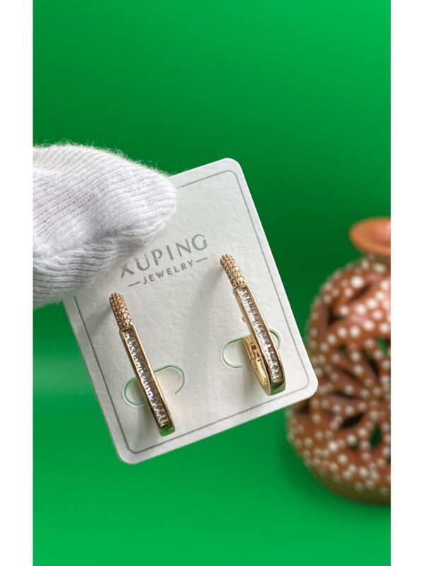 Xuping Rose Gold Zirkon Taşlı Kadın Küpe - Görsel 1