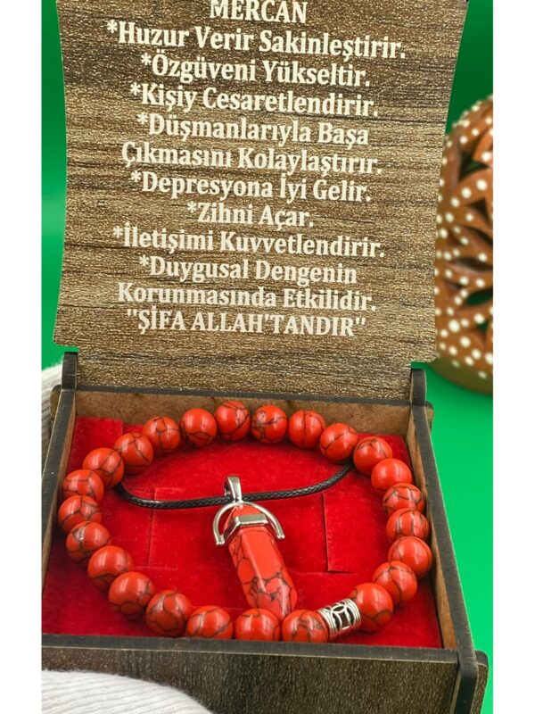 MERCAN Kolye Bileklik Doğal Taş Seti - Görsel 2