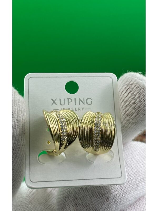 Xuping 14K kuyumcu Model Zirkon Taşlı Küpe - Görsel 2